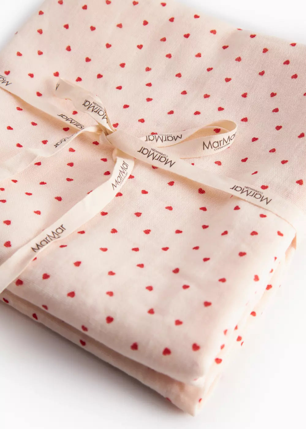 Hydrofiele doeken Ada - 65x65cm - 2 pack - Biologisch katoen mousseline - Happy Hearts/Hartjesprint - MarMar Copenhagen