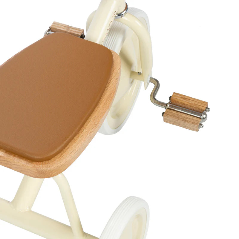 Kinder driewieler met rieten mandje - Trike Vintage - Cream - Banwood