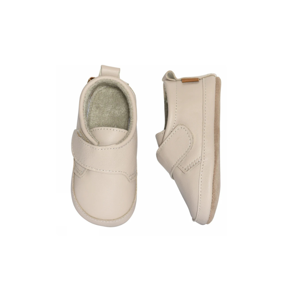 Baby-Lederschuhe – Klassische Lederpuschen – Oxford Tan – Melton