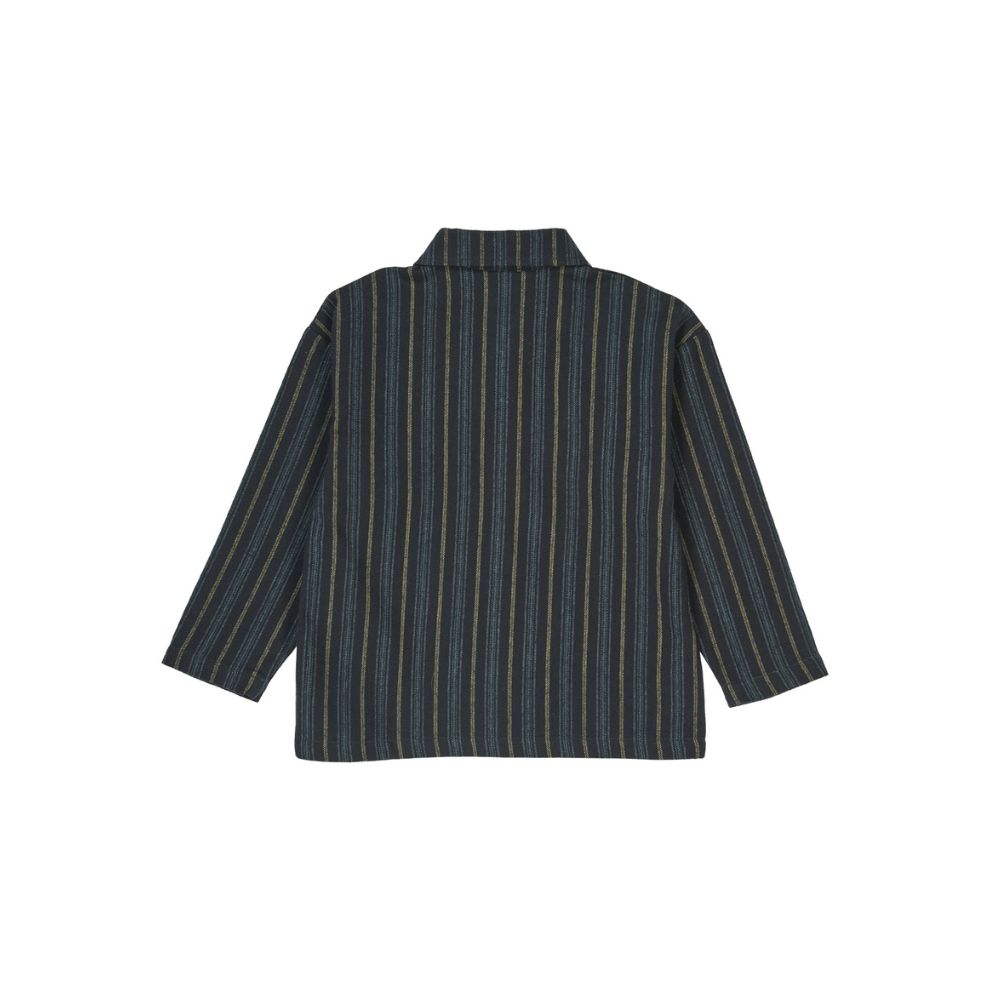 Overhemd top - Woven stripe - Biologisch katoen - Donkerblauw - Müsli by Green Cotton achter