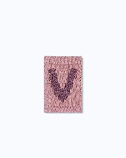 Gestrickte Buchstaben Wimpel N-Z - Knitted Letters - Rosatöne - SmallStuf
