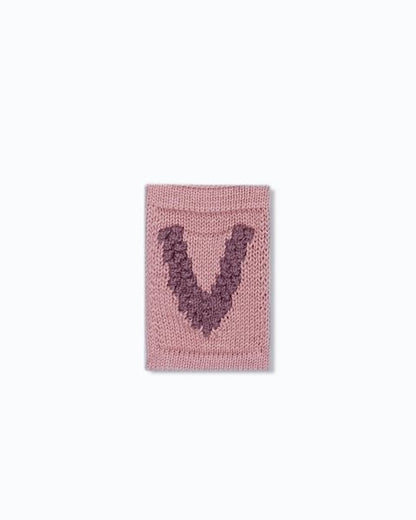 Gestrickte Buchstaben Wimpel N-Z - Knitted Letters - Rosatöne - SmallStuf