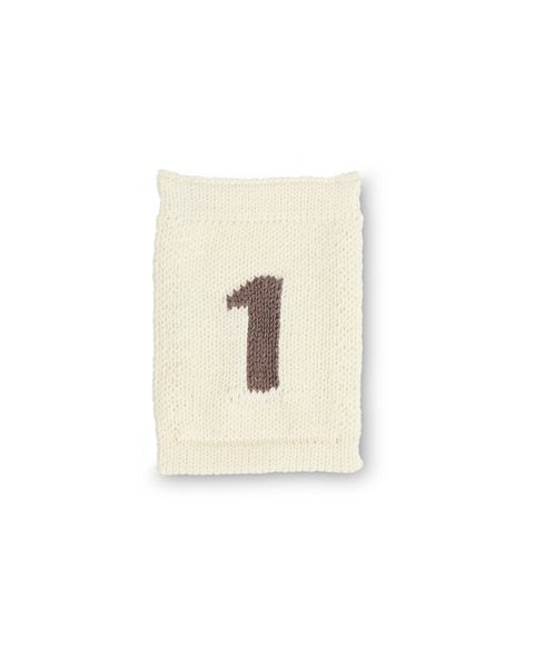 Gebreide nummer vlaggetjes - Knitted Numbers - Natuur tinten - SmallStuff - productfoto