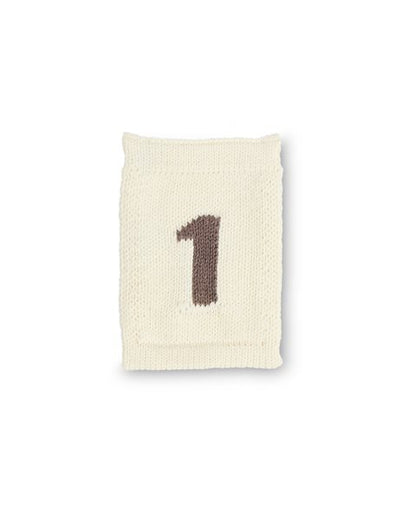 Gebreide nummer vlaggetjes - Knitted Numbers - Natuur tinten - SmallStuff