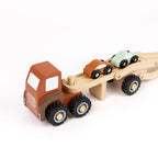 Houten Autotransporter – Houten vrachtwagen met 4 auto's – Egmont Toys