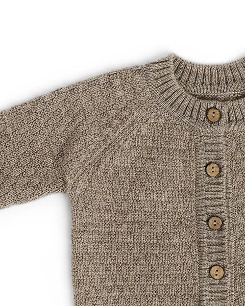 Gebreid boxpakje - Merino wol - Square knit - Bruin - Smallstiff - SmallStuff - verpakking