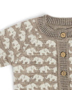 Vestje Olifantjes - Merino wol - Bruin - Smallstuff