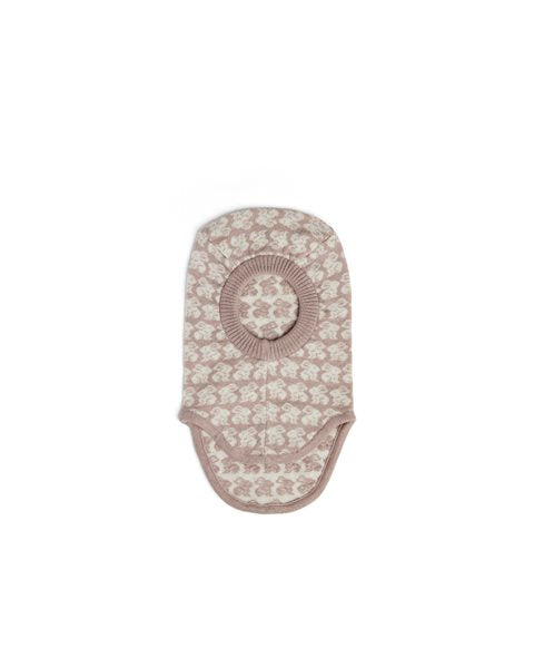 Balaclava - Merino wol - Konijntjes/roze - Smallstuff - voorkant