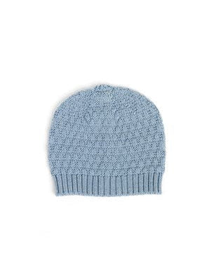 Gebreid mutsje - Merino wol - Blauw - Smallstuff - productfoto