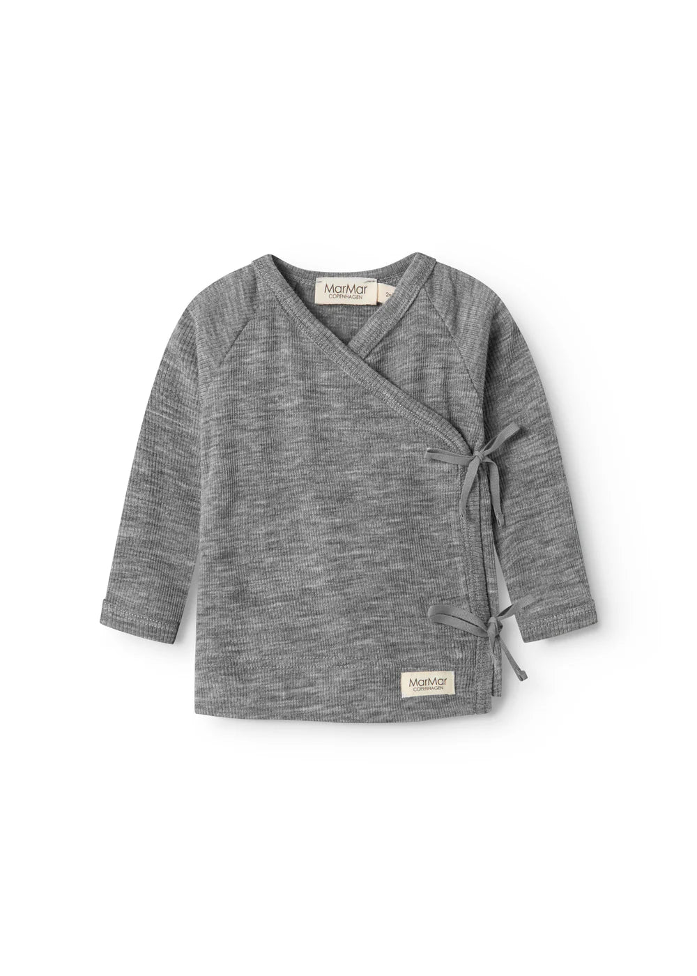 MarMar Copenhagen - Tut Wrap Wool Rib Top - Wrap sweater - 100% merino wool