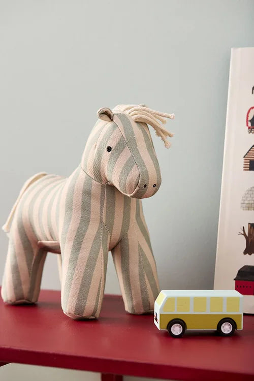 Knuffel paard Sam Aiden - Katoen - Groen/Wit - Kid's Concept - productfoto - afbeelding 2