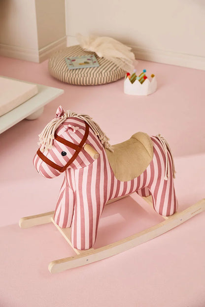 Schaukelpferd Mila – Clay Pink Stripe – FSC-zertifiziertes Holz - Kid's Concept