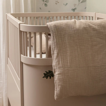 Musselin-Bettwäsche Baby - Bettbezug - 100x70 & 40x45 - Seabreeze beige