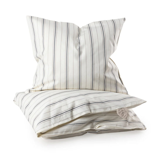 Duvet Cover - Percale Junior Bed linen (DK size) - 100x140cm & 40x45cm - Cream Stripe