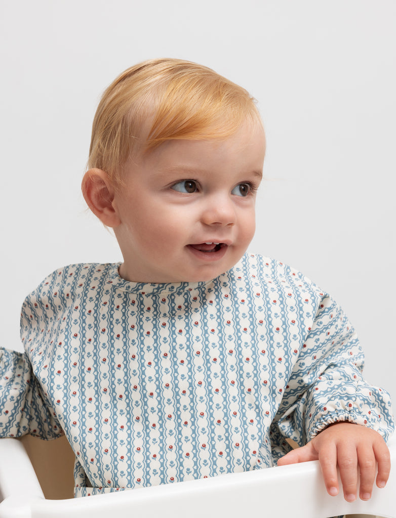 Lätzchen mit langen Ärmeln – Apron LS – Baumwolle – Floral Stripe – MarMar Copenhagen