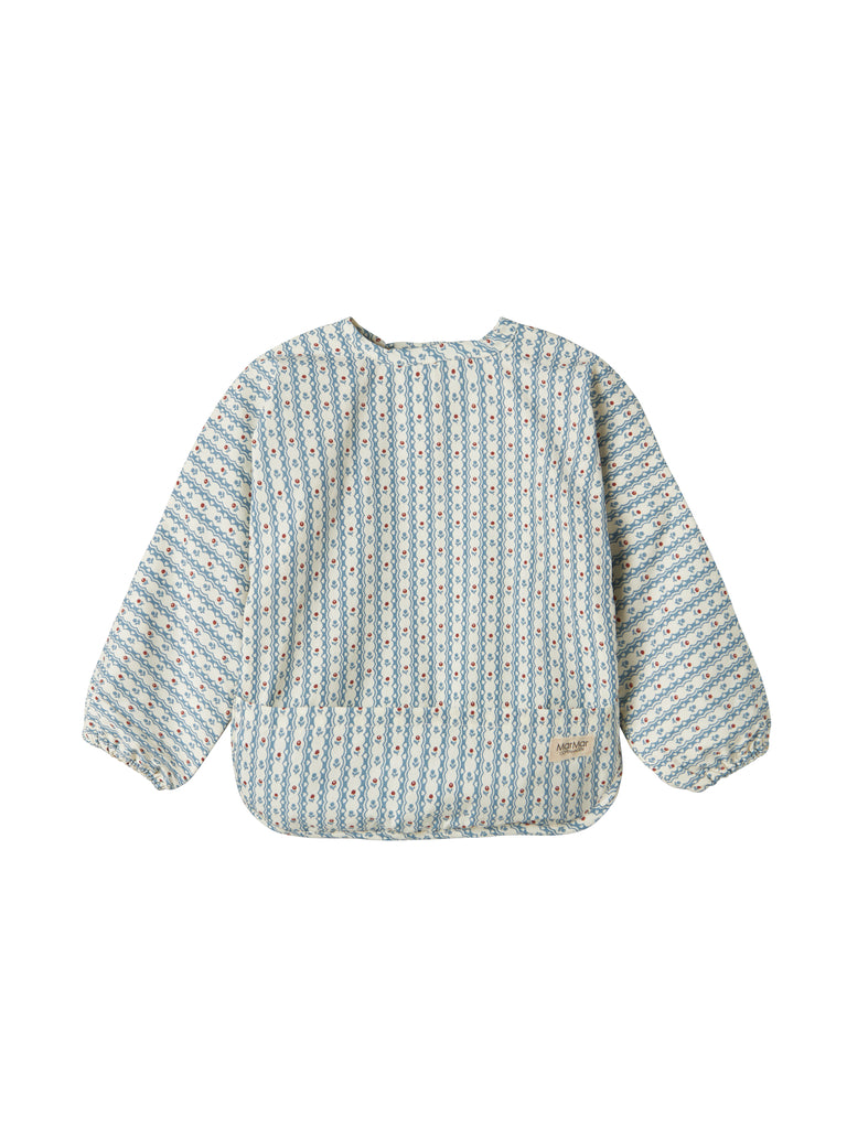 Slabbetje met lange mouwen - Apron LS - Katoen - Floral stripe - MarMar Copenhagen - productfoto