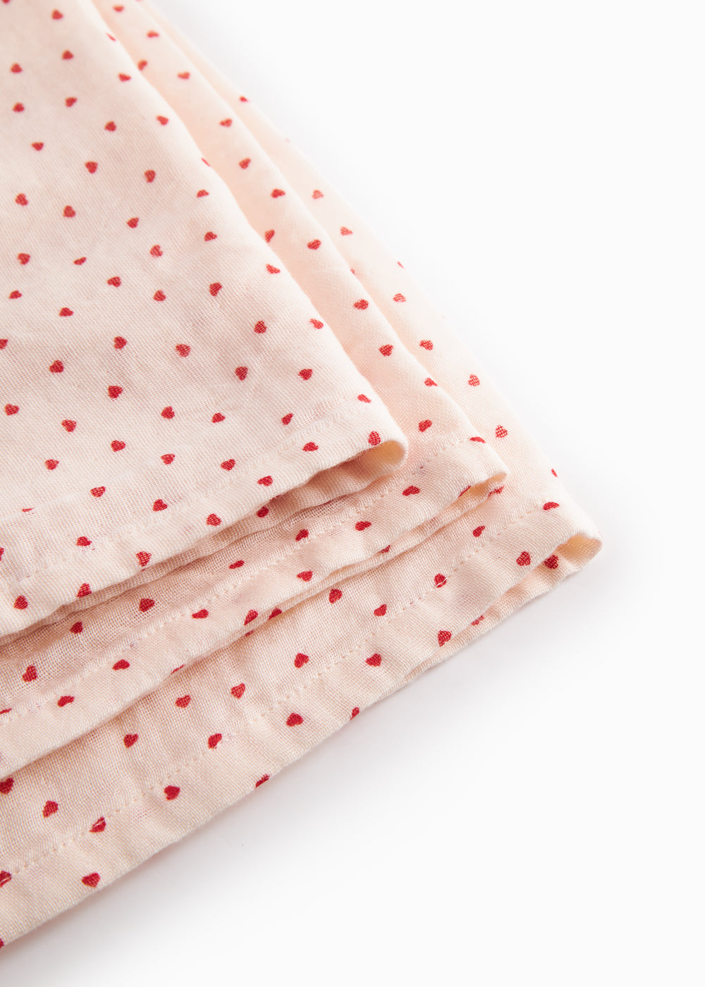Swaddle - Muslin Cloth - 110x110 cm - Organic Cotton Muslin - Bonded Muslin Print - Happy Hearts - MarMar Copenhagen
