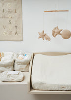 Nursery Storage Bags – Deep Lake Check – Lot de 2 paniers de rangement matelassés – Coton biologique – MarMar Copenhagen