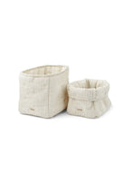Nursery Storage Bags – Deep Lake Check – Lot de 2 paniers de rangement matelassés – Coton biologique – MarMar Copenhagen