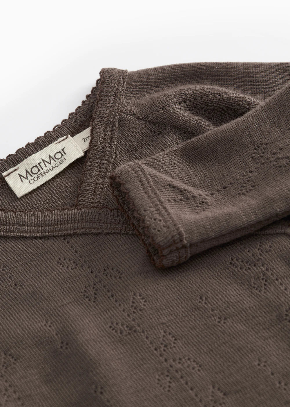 Overslag vestje - Tut Wrap LS Wool Pointelle - 100% merinowol - MarMar Copenhagen