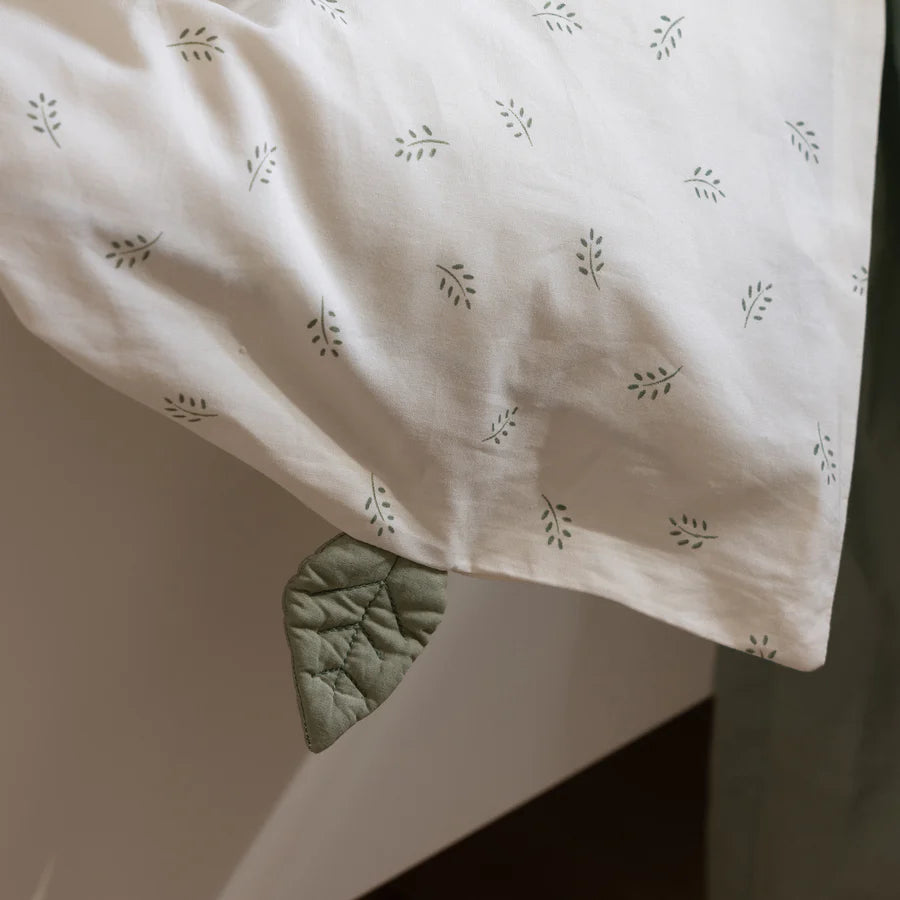 Dekbedovertrek Baby - 100x70 & 40x45 - Biologisch Katoen - Sephora Leaves - HUSKS - productfoto - afbeelding 3