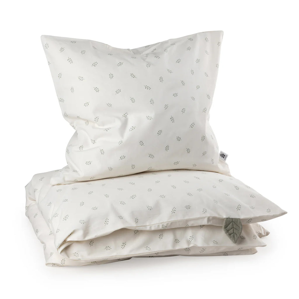 Dekbedovertrek Baby - 100x70 & 40x45 - Biologisch Katoen - Sephora Leaves - HUSKS - productfoto