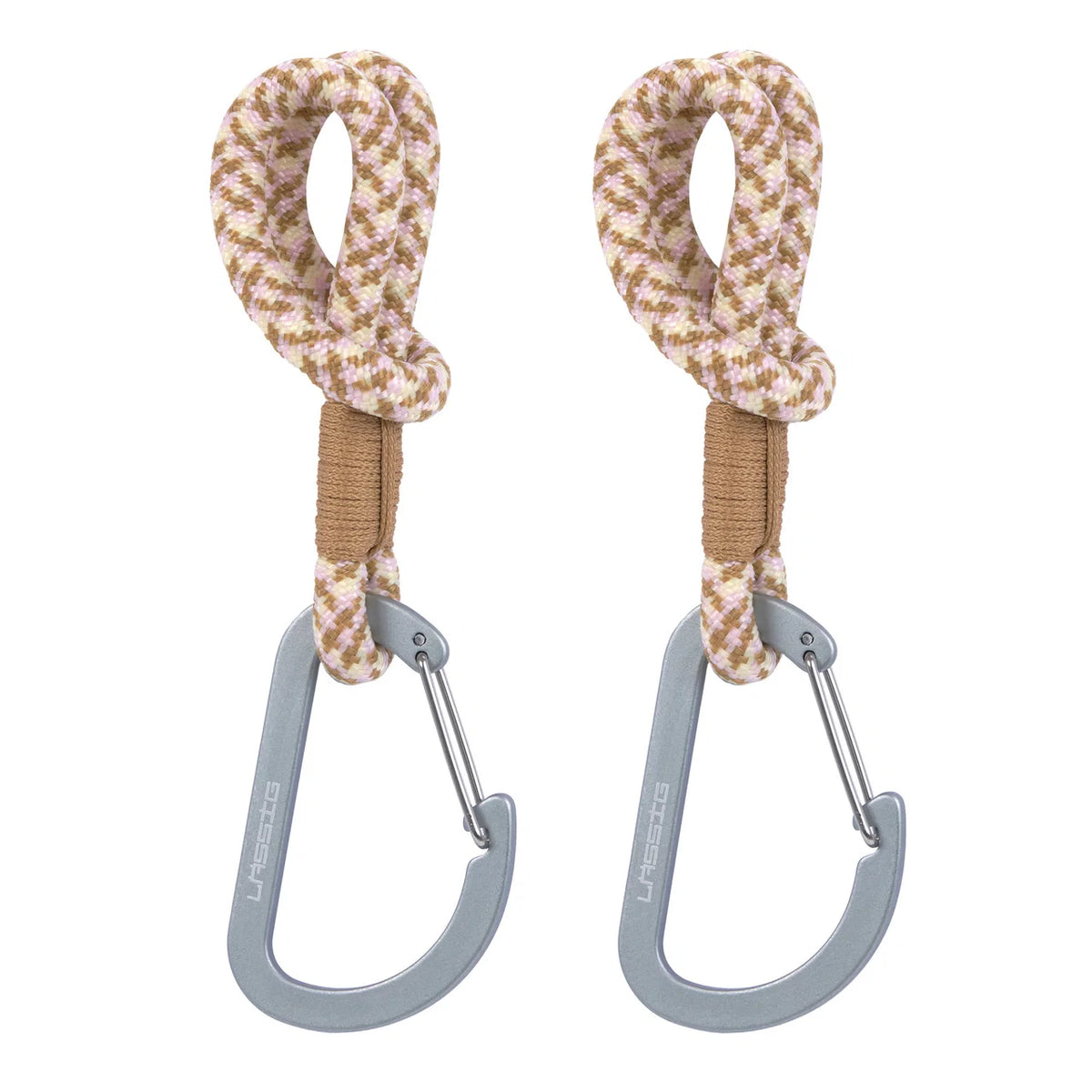 Kinderwagenhaken MIX Cord (2-pack) – Green Lavender, Camel Vanilla, Olive Red & Black Blue – LÄSSIG