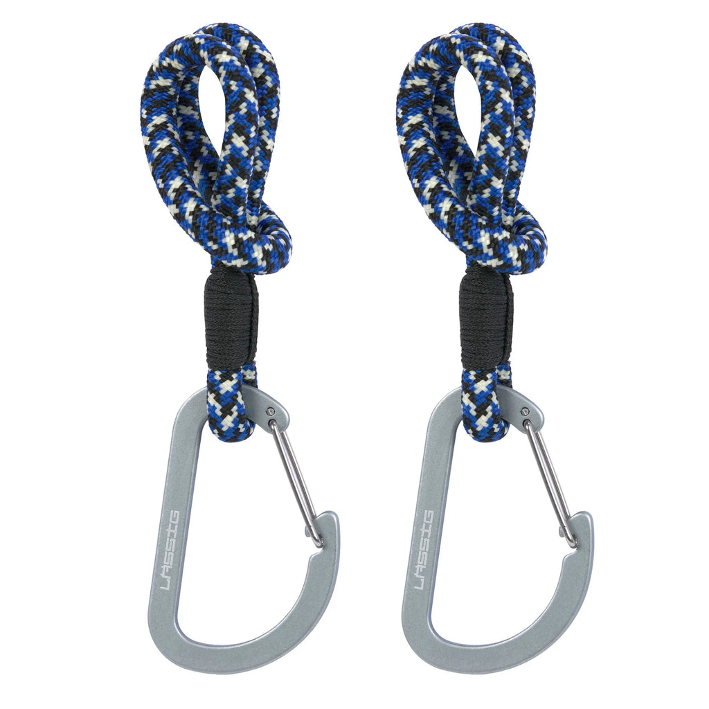 Kinderwagenhaken MIX Cord (2-pack) – Green Lavender, Camel Vanilla, Olive Red & Black Blue – LÄSSIG