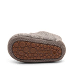 Baby Wool Grey – Wollen babyslofjes – Bisgaard: onderkant van het slofje met zichtbare zool.