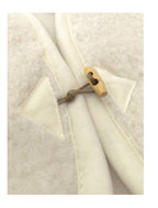 Wollen bodywarmer - Alpen junior - Scheerwol - Naturel wit - Alwero - close up