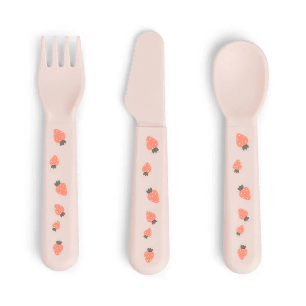 Bestekset - Foodie cutlery set - Tiny farm - Powder - Done by Deer - productfoto