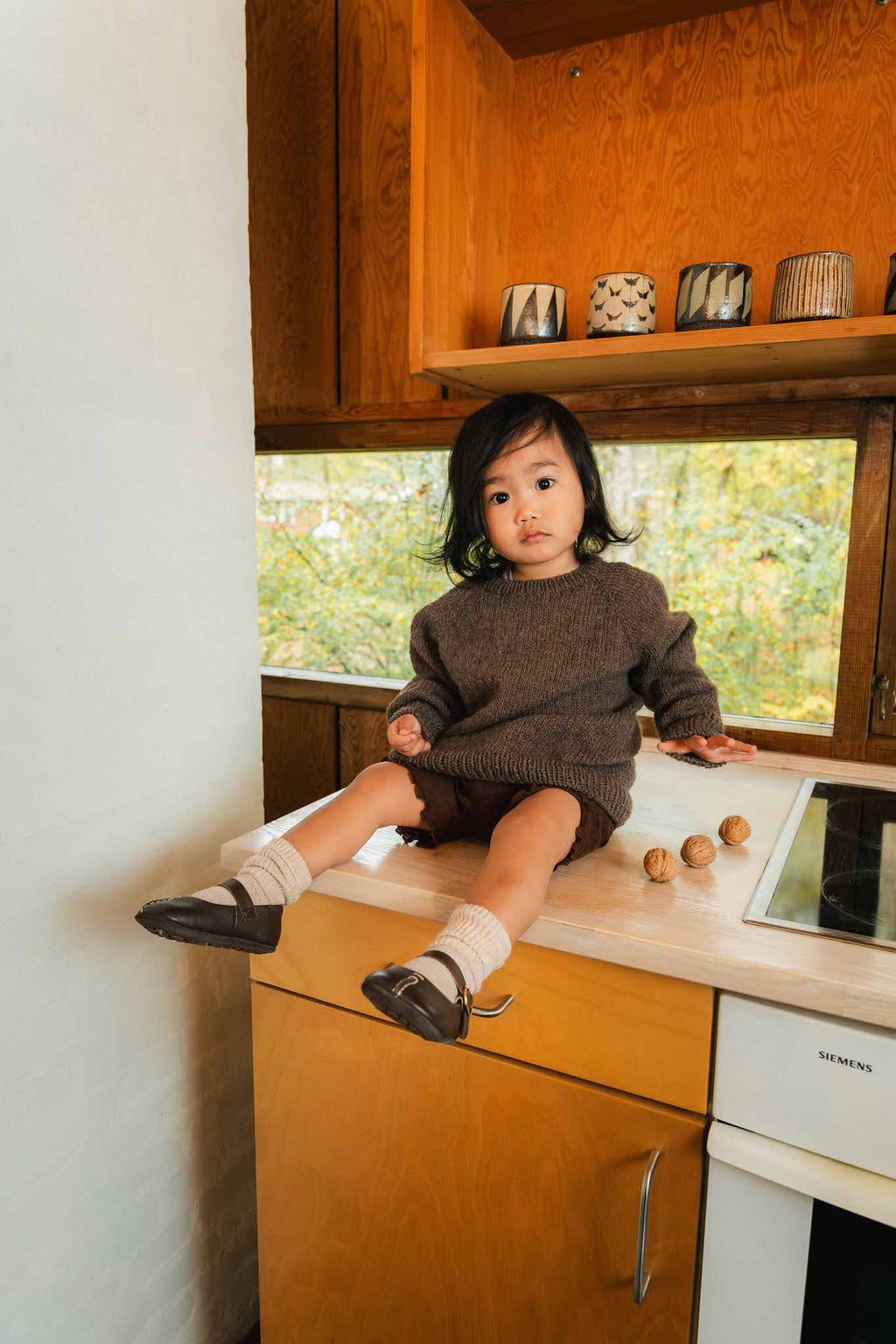 Ballerina Annabelle Dark Brown – leer – Bisgaard