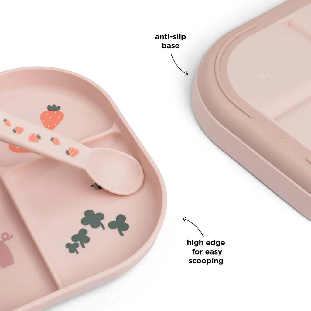 Fächer-Kinderteller - Foodie compartment plate - Tiny farm - Powder - Done by Deer