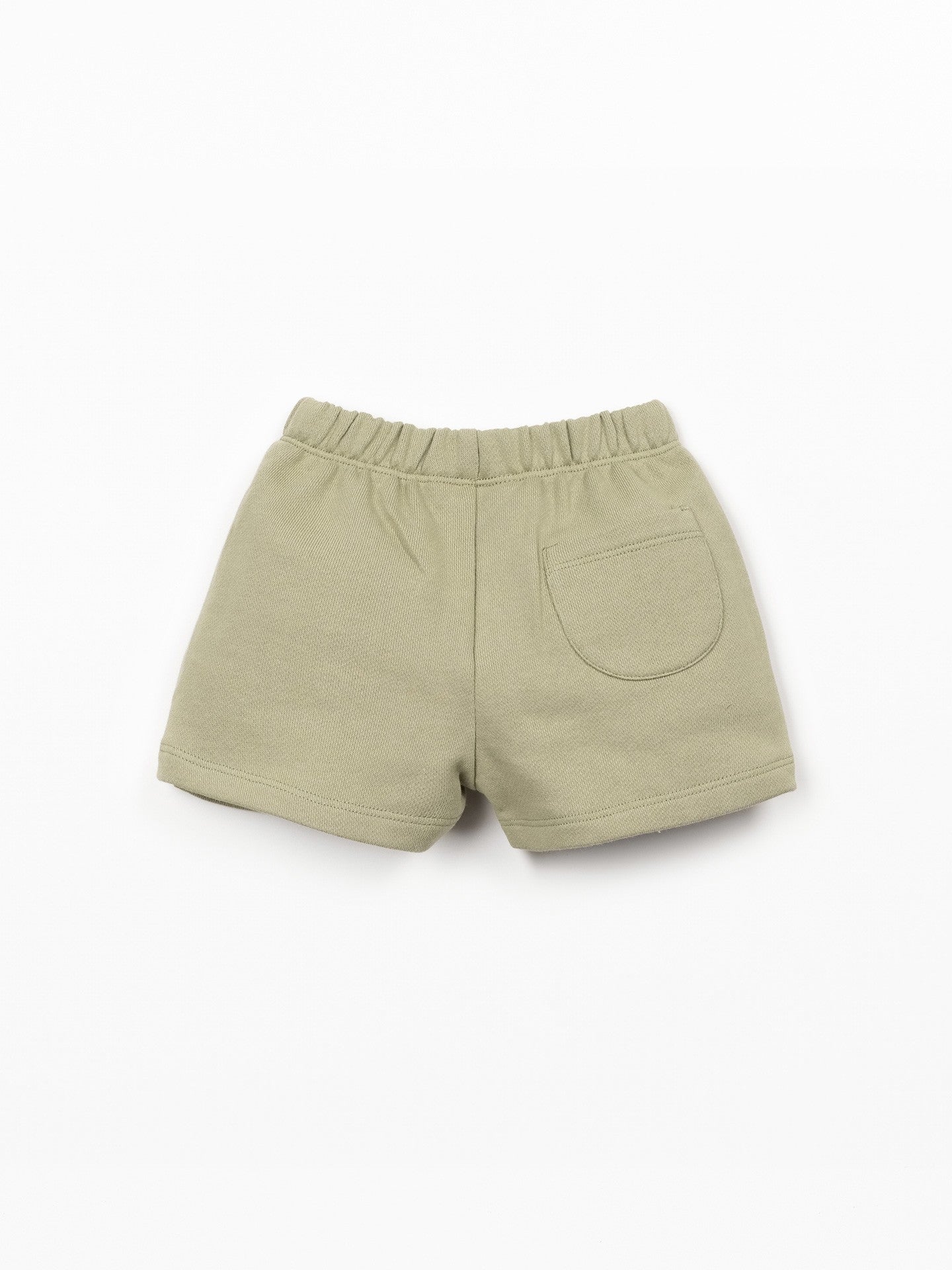 Short - Khaki Green - Katoen met gerecycled katoen - Play up - achterkant