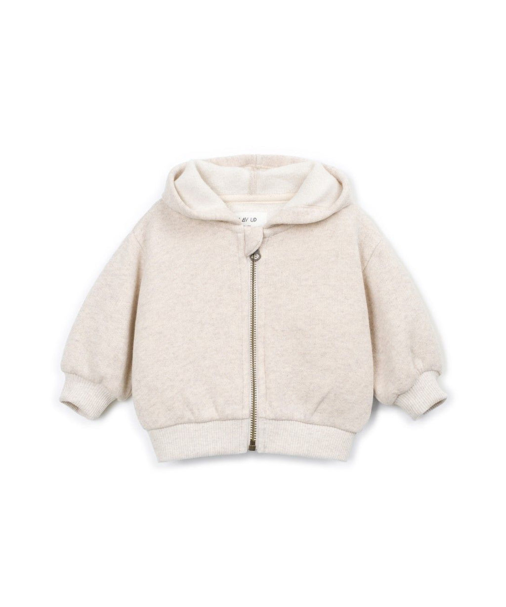 Fleece-Weste mit Kapuze - Baumwollmix - Sketches/Beige - Play Up