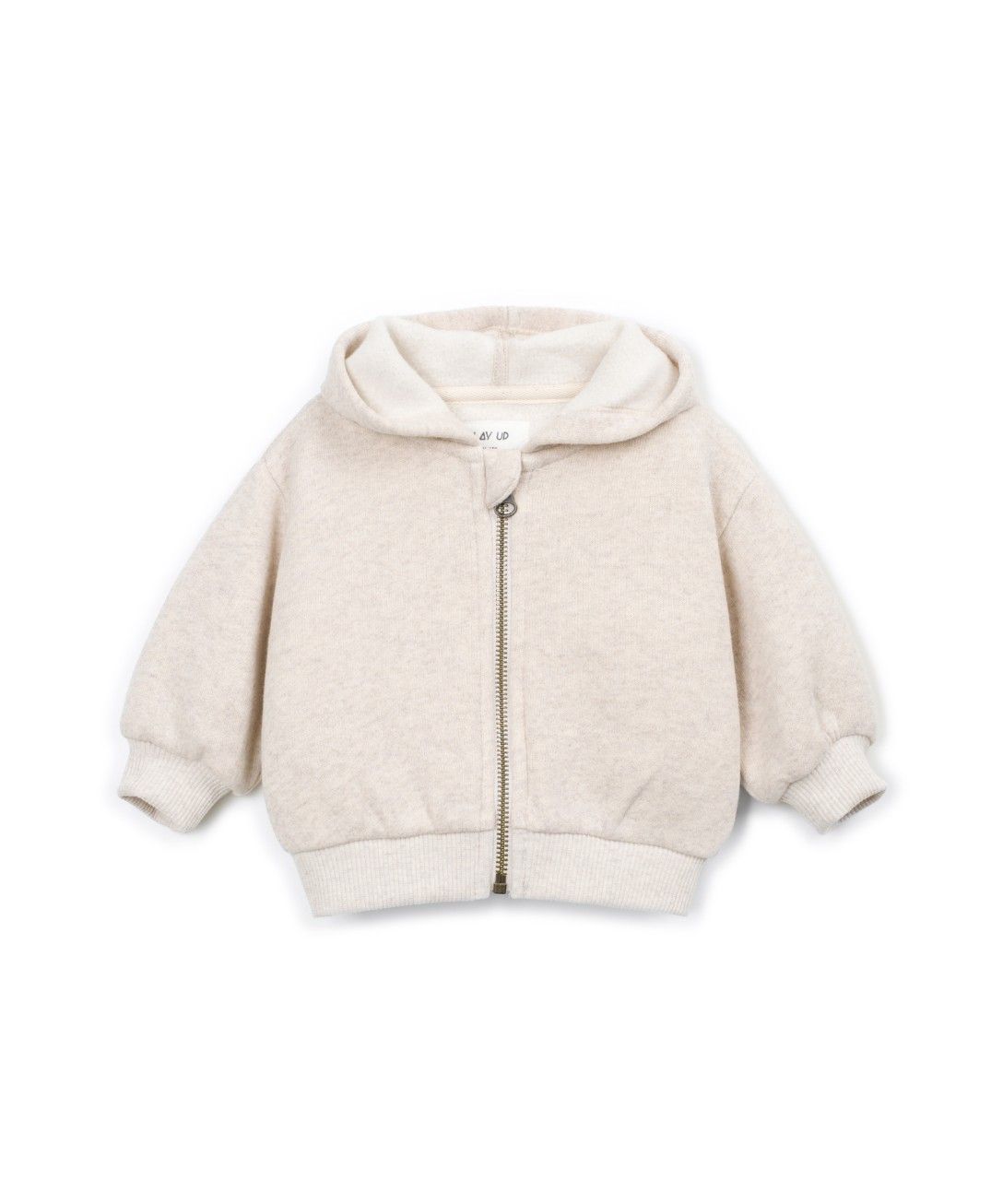 Fleece-Weste mit Kapuze - Baumwollmix - Sketches/Beige - Play Up