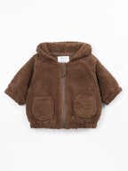 Teddy baby jacket - Organic cotton - Brown - Play Up
