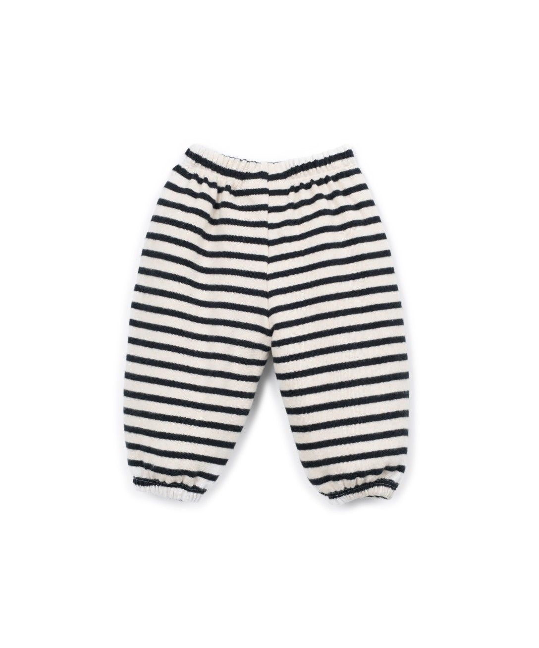 Gestreepte broek - Cocoon/zwart - Katoen & gerecycled katoen - Play Up