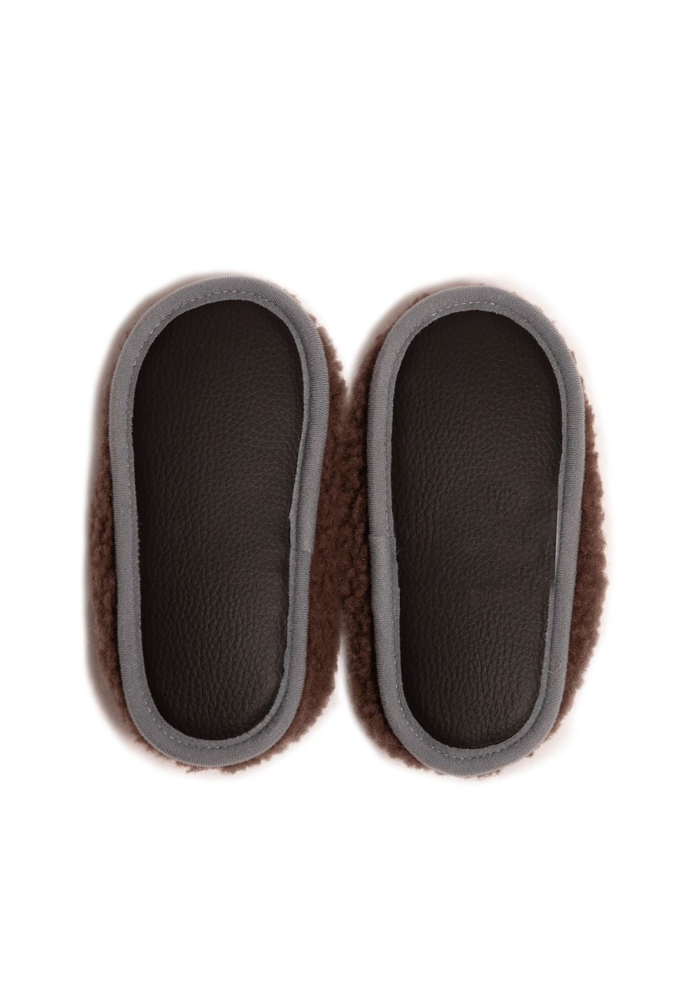 Wollene Kinderhausschuhe - Cloudlet Junior Choco Martini – 100% Wolle – Alwero x Salty Stitch