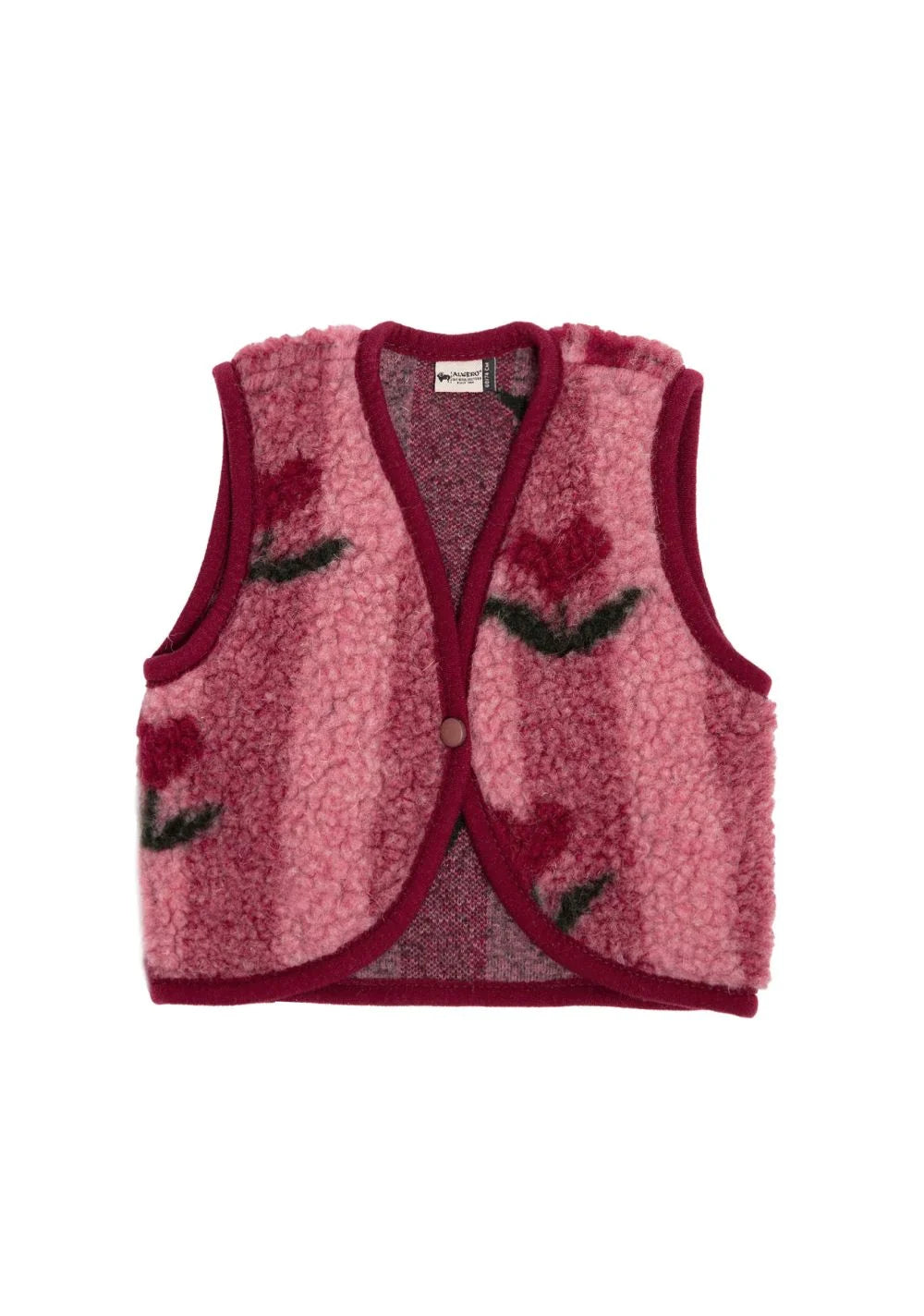 Babyvest Lulu Light – Cherry pattern – 100% wol – Alwero
