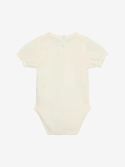 Short sleeve romper - Cotton - Eggnog - Body SS Embroidery - En Fant
