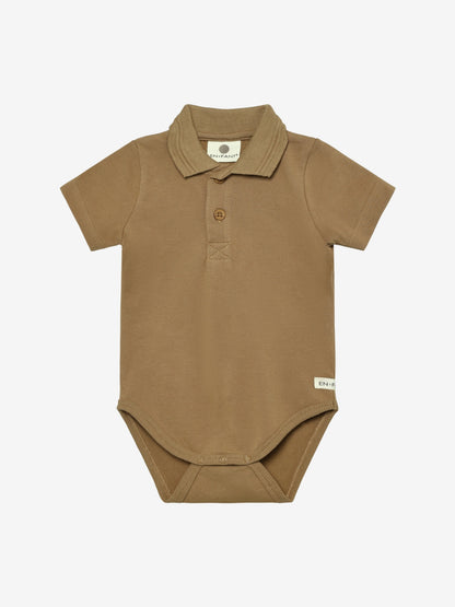 Kurzarm-Polo-Strampler - Bio-Baumwolle - Tiger's Eye - En Fant