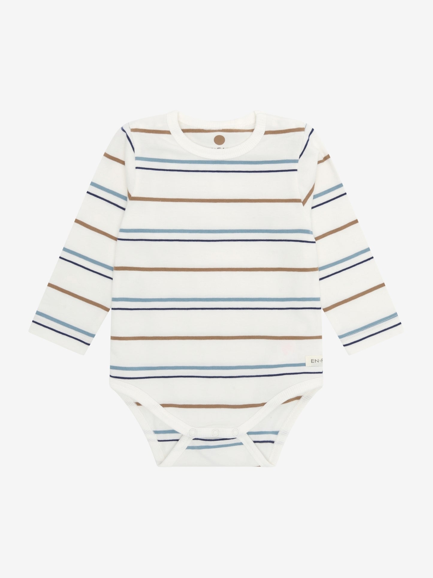 Strampler Langarm - Bio-Baumwolle - Egret/Gestreift - Body LS Stripe - En Fant