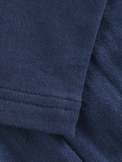 Lange Hose - Baumwoll-Musselin & Sweat - Medieval Blue - Pants Muslin - En Fant