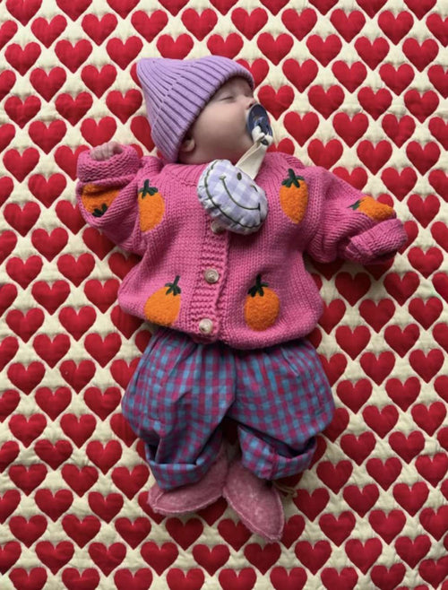 Baby Slippers Emo Pink – 100% wool – Alwero