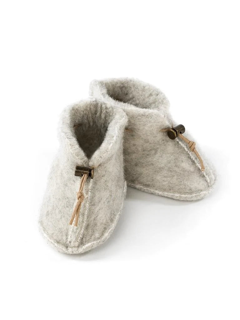 Wollene Babyschuhe - Emo - Naturwolle - Alwero