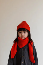 Beanie Fonzie Kids - 100% extra fine Italiaanse merino wol - HVID