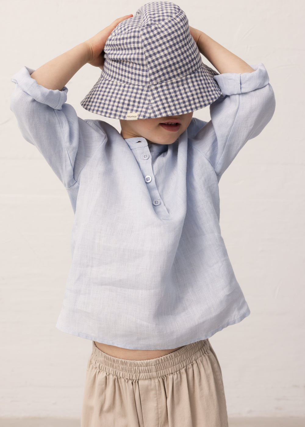 Pants Plano - Cotton - Mercury Grey/Beige - MarMar Copenhagen