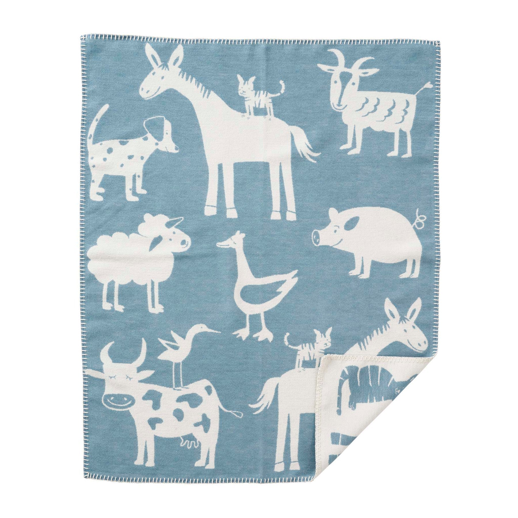 Couverture pour berceau Farm - Coton biologique - 70 x 90 cm - Klippan