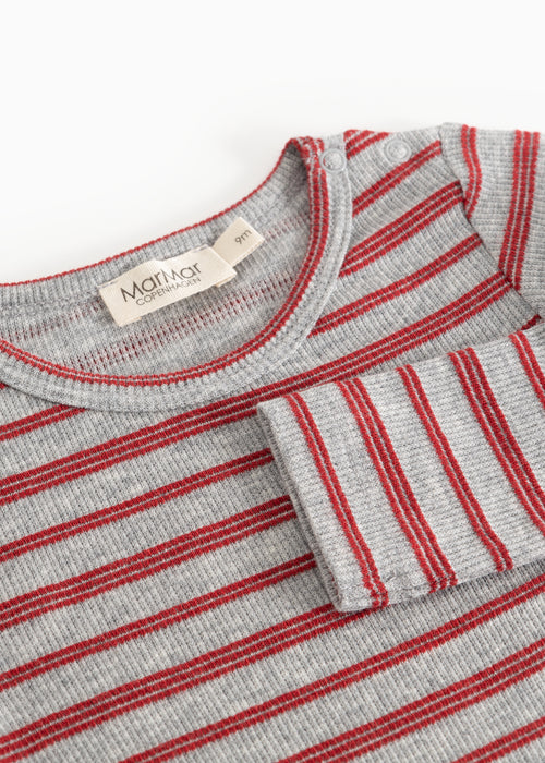 Benedicte Cherry Stripe – Strampler – Modal-Feinripp – MarMar Copenhagen